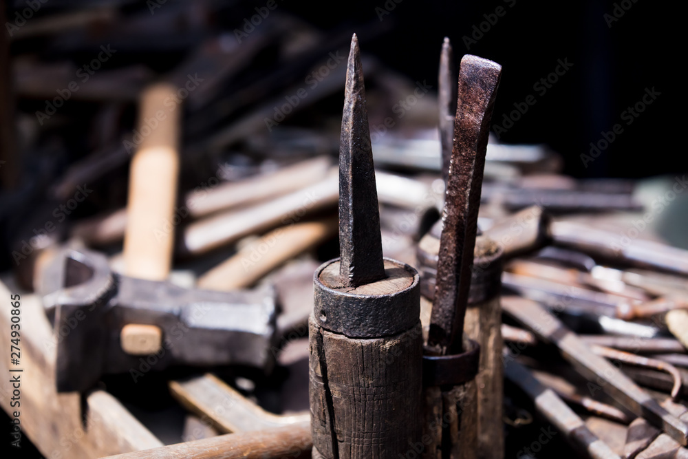 tools for working with metal on the table tools for working with metal on the table