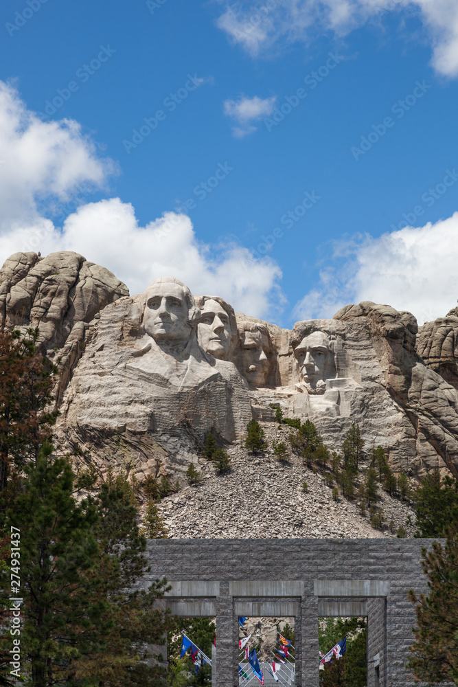 Mount Rushmore with State Flags