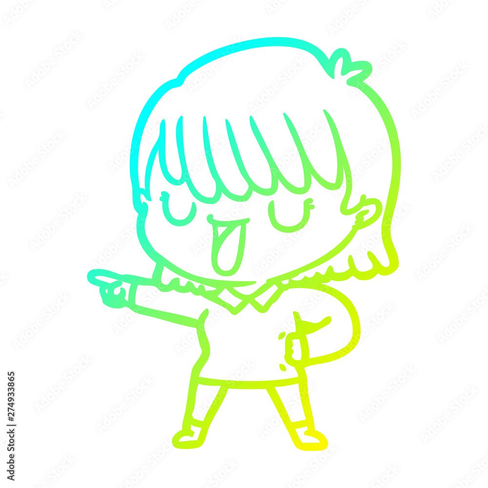 cold gradient line drawing cartoon woman cold gradient line drawing cartoon woman