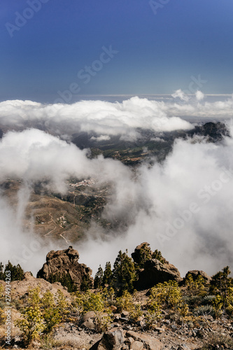 Nature andNature and landscape of the Gran Canaria. Rocky mountains range, valleys. Pico de las Nieves. landscape of the Gran Canaria. Rocky mountains range, valleys. Pico de las Nieves.