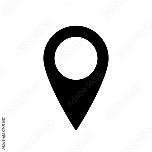 Maps pin. Location map icon, sign, symbol. Location pin.