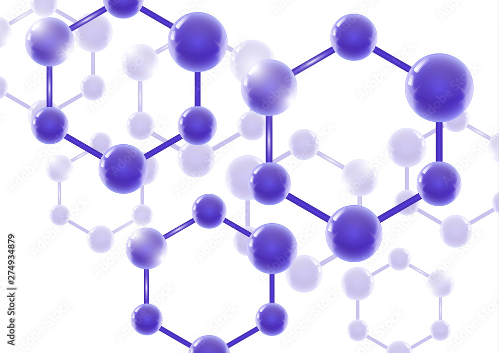 Chemical vector nanotechnology background with 3d macro molecules. Vector illustration for scientific, chemical, physical, educational and other projects. Chemical vector nanotechnology background with 3d macro molecules. Vector illustration for scientific, chemical, physical, educational and other projects.
