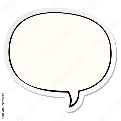 cartoon speech bubble sticker and speech bubble sticker