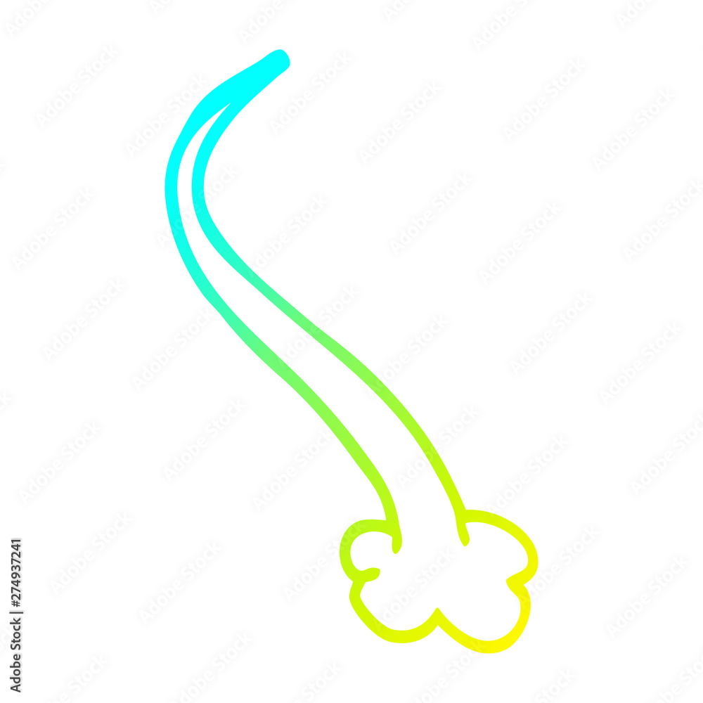 Naklejka premium cold gradient line drawing cartoon expression bubble