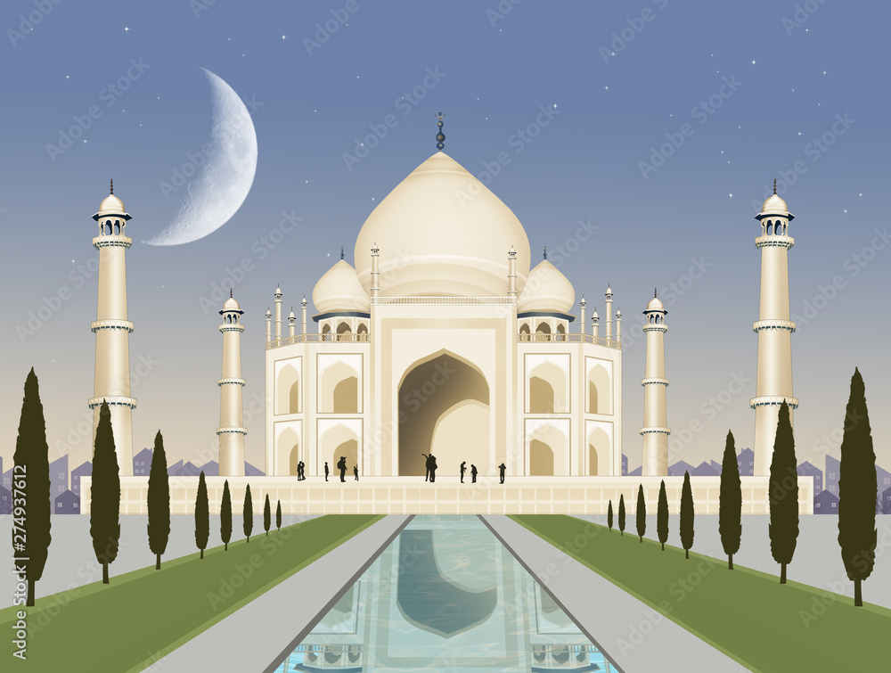 illustration of the Taj Mahal