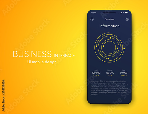Vector graphics mobile infographics with two options. Template for creating mobile applications, workflow layout, diagram, banner, web design, business reports with 2 steps