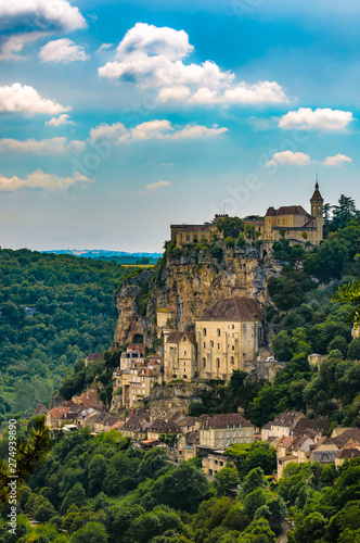Rocamadour beautiful clifftop village in south-central France.