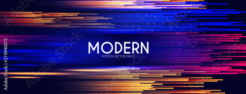 Colorful Motion Striped Effect with Light. Abstract Magic Color Background.