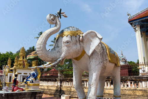 Elephant Statue at Damrey Sor Pagoda, Battambang, Cambodia © Randy