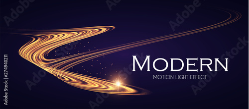 Motion Light Effect. Shining Wave. Glow Design Element.