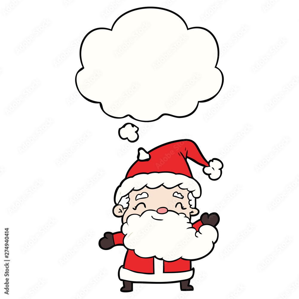 cartoon santa claus and thought bubble cartoon santa claus and thought bubble