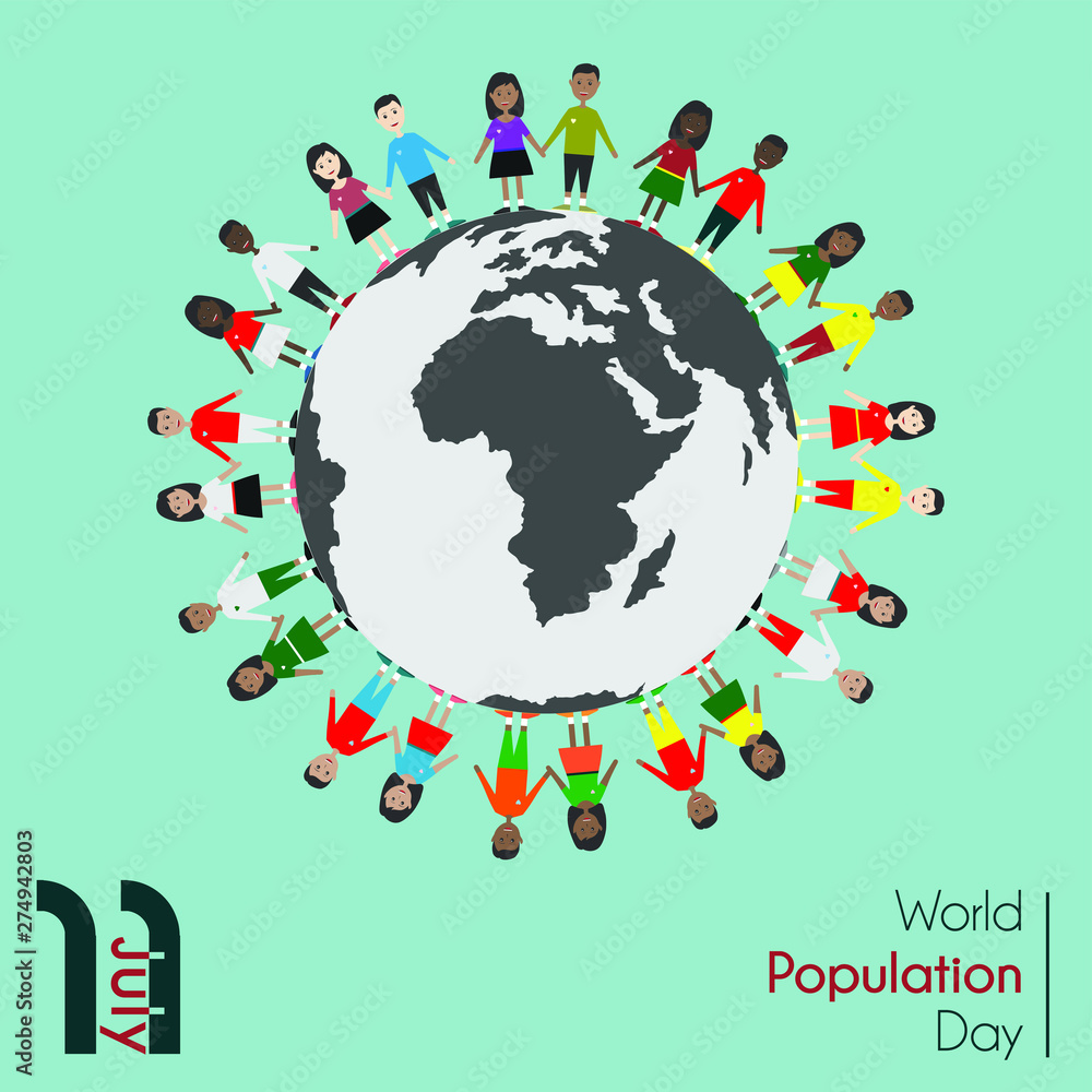 Vector Design for World Population Day on 11th July Vector Design for World Population Day on 11th July