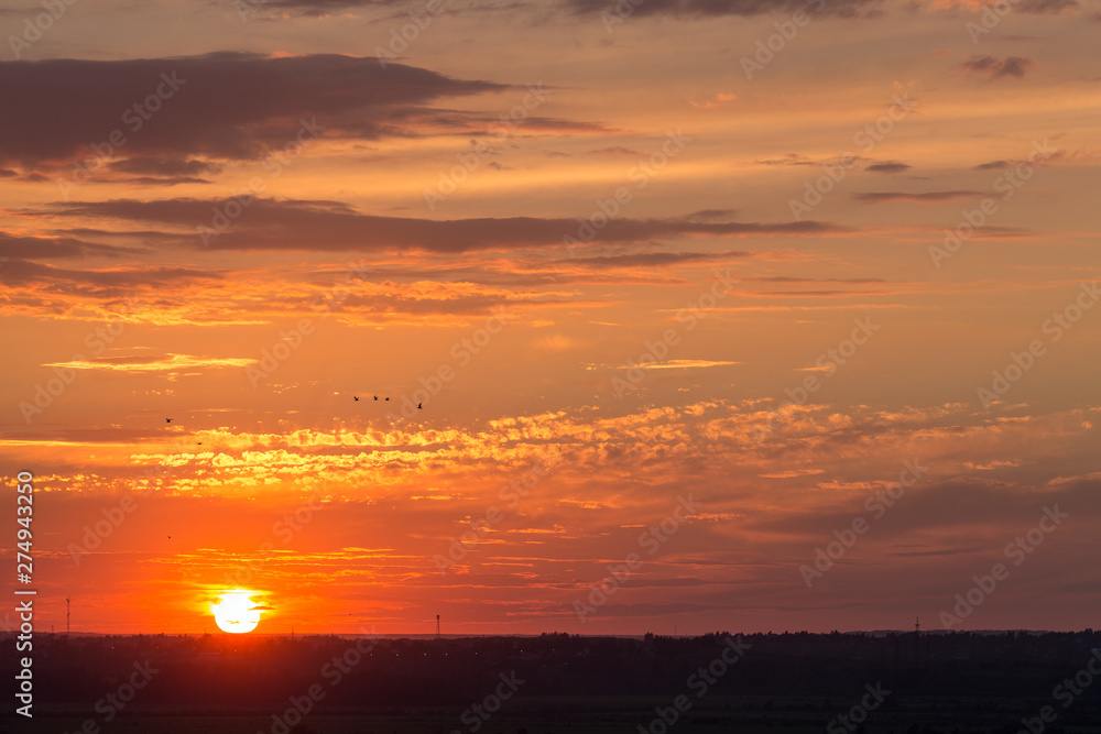 Fototapeta premium sunset with clouds