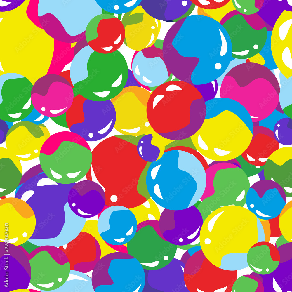 Seamless abstract background with bright color bubbles. Seamless abstract background with bright color bubbles.