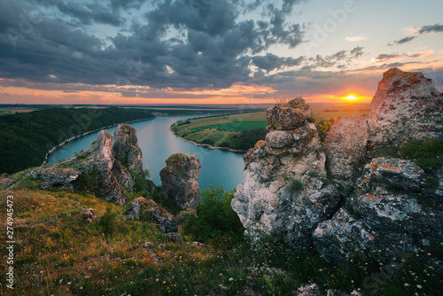 Dniester Canyon near village Nagotyani. Ukraine photo