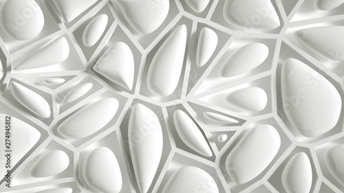 Abstract stone texture white background. 3d illustration  3d rendering.