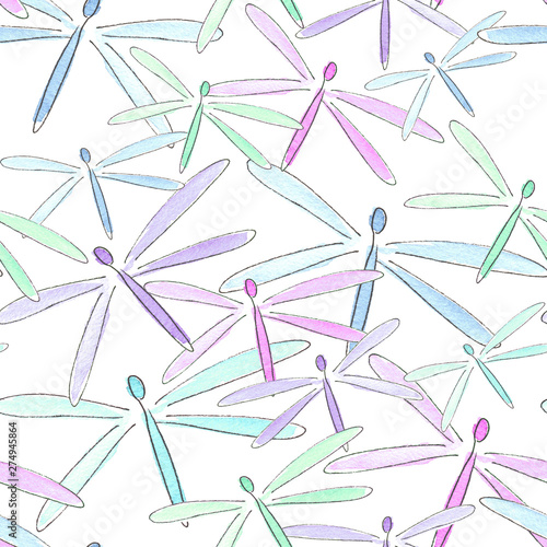seamless multicolored pattern. for textiles, for wallpaper, background, wrapping paper. light and airy, good for kids or room