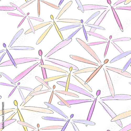 seamless multicolored pattern. for textiles, for wallpaper, background, wrapping paper. light and airy, good for kids or room