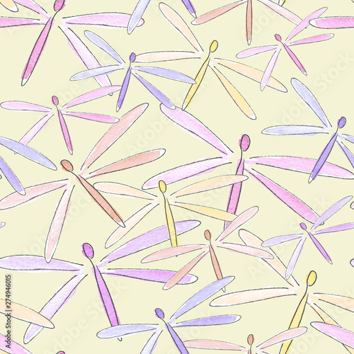 seamless multicolored pattern. for textiles, for wallpaper, background, wrapping paper. light and airy, good for kids or room