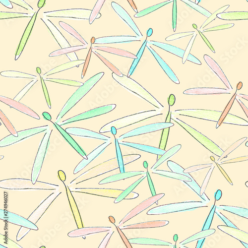 seamless multicolored pattern. for textiles, for wallpaper, background, wrapping paper. light and airy, good for kids or room