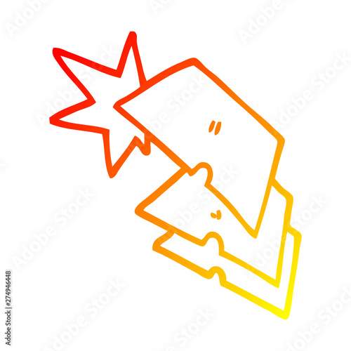 warm gradient line drawing cartoon shiny razorblades