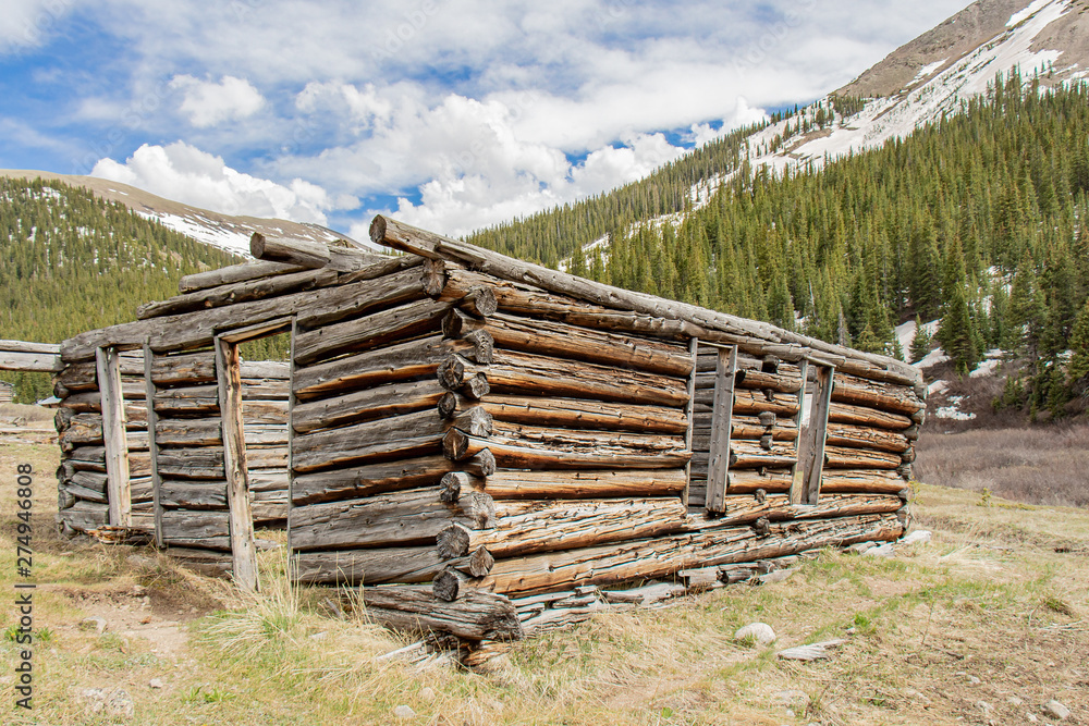 Ruins of a wooden cabin built circa 1882 at the Independence, Colorado mining 'ghost town'. Ruins of a wooden cabin built circa 1882 at the Independence, Colorado mining 'ghost town'.