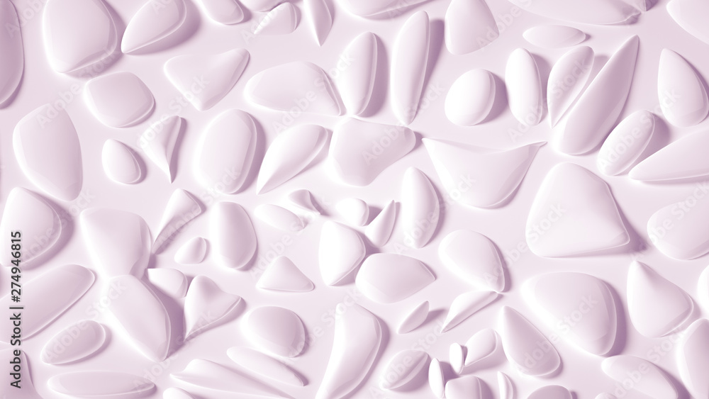 Fototapeta premium Abstract stone texture white background. 3d illustration, 3d rendering.