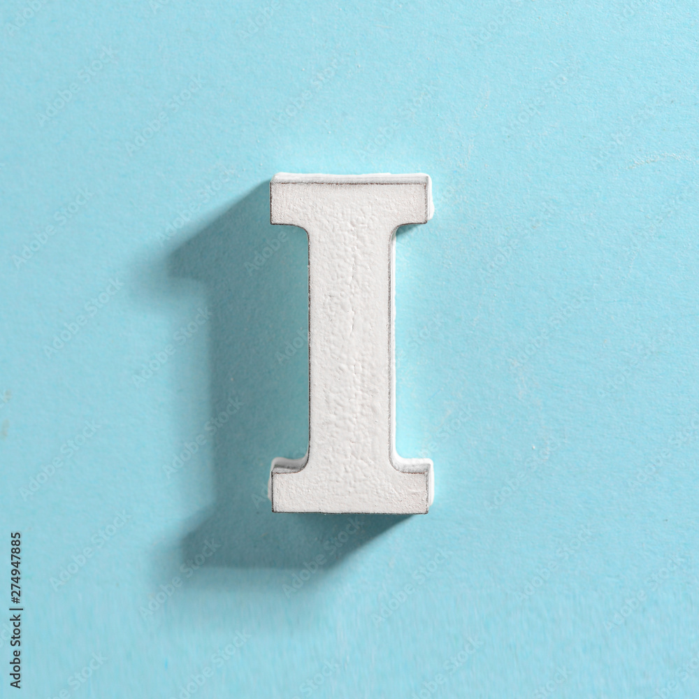 white volumetric letters with a shadow on a blue background, the alphabet white volumetric letters with a shadow on a blue background, the alphabet
