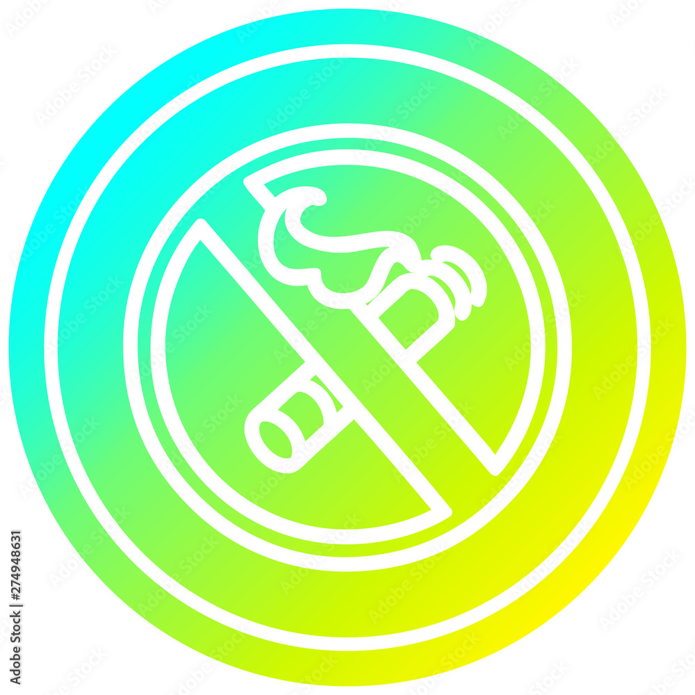 no smoking circular in cold gradient spectrum no smoking circular in cold gradient spectrum