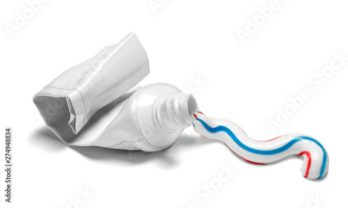 toothpaste white tube hygiene used empty