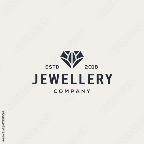 Diamond logo design concept. Universal diamond logo.