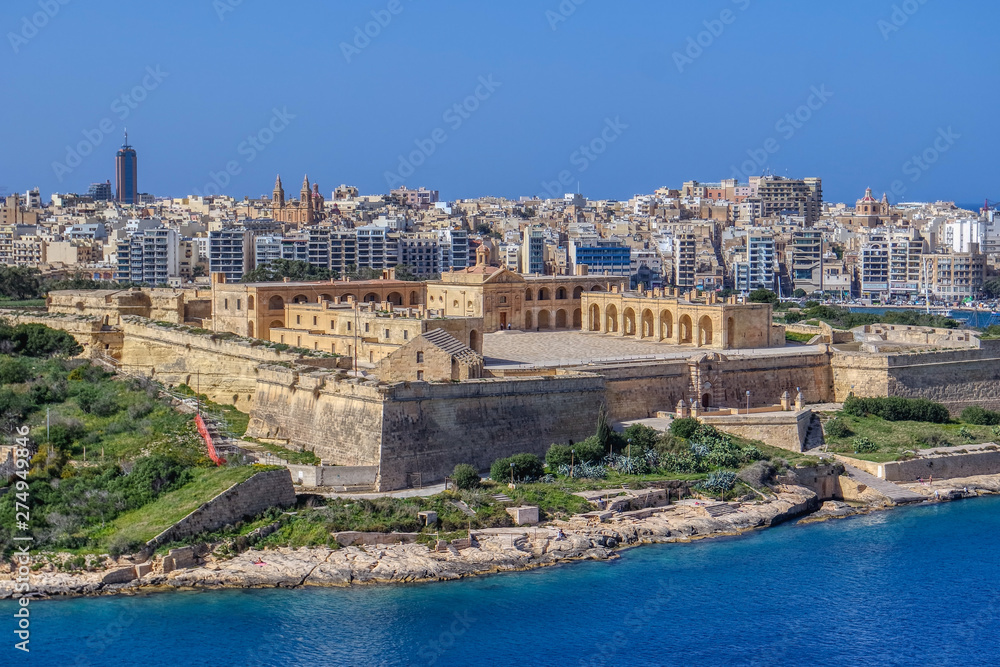View of Fort Manoel in Manoel island, Malta