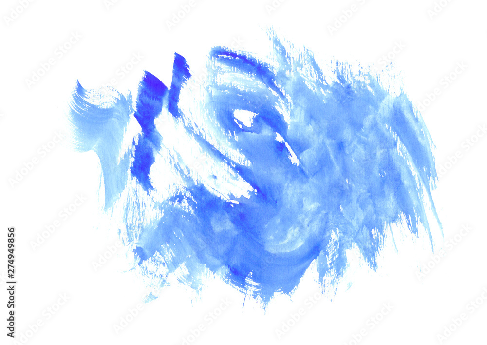 Fototapeta blue abstract watercolor strokes.Colorful banner in high resolution