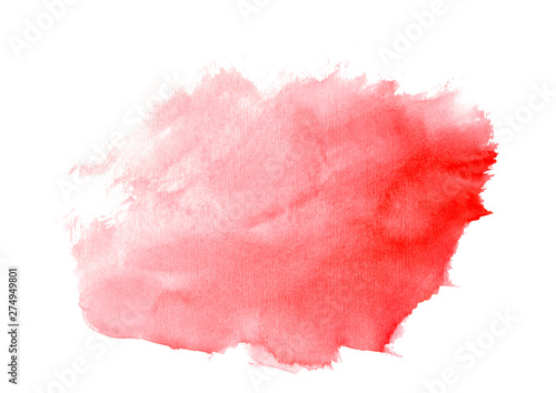 red abstract watercolor strokes.Colorful banner.Bright watercolor background for design