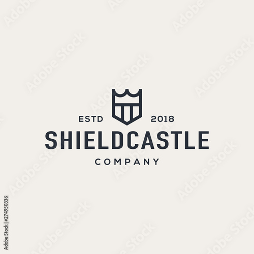 Shield logo design concept. Universal shield logo.
