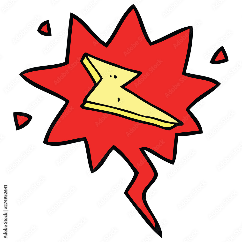 cartoon lightning and speech bubble cartoon lightning and speech bubble
