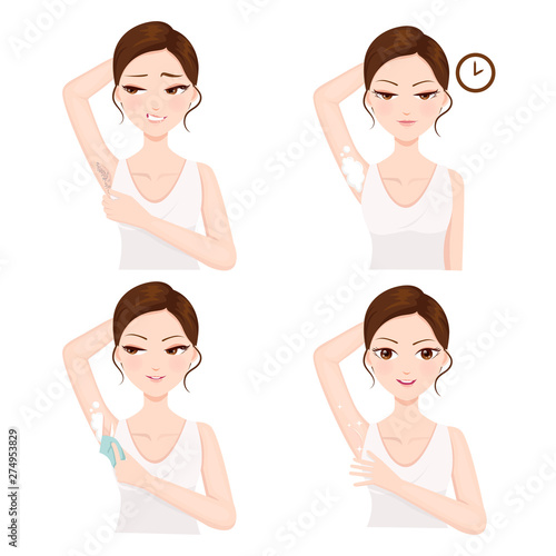 Armpit hair removal procedure by yourself