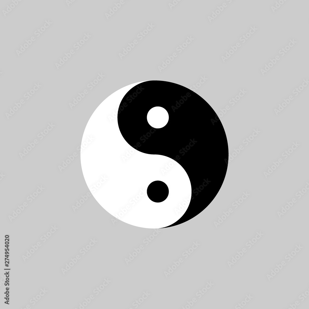 Yin Yang icon. Vector illustration, flat design. Yin Yang icon. Vector illustration, flat design.