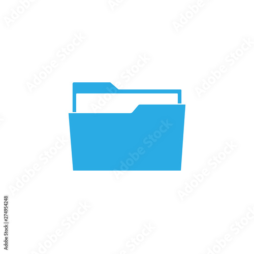 File, folder icon. Vector illustration, flat design.