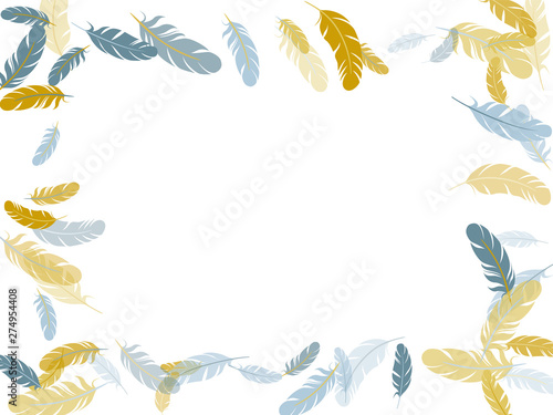 Falling feather elements soft vector design.