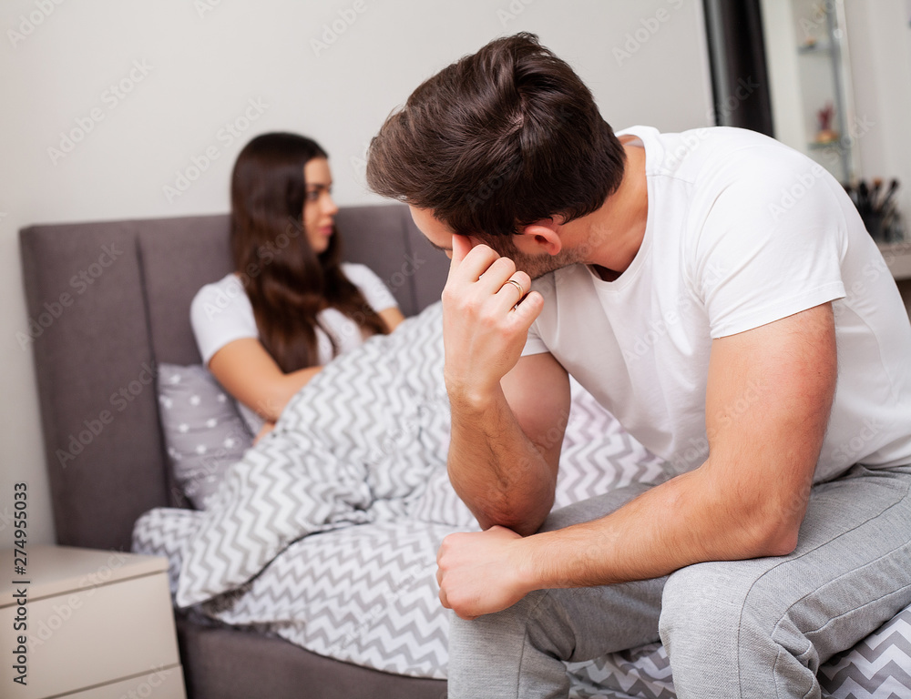 Unhappy Married Couple and Sexual Problems Concept Unhappy Married Couple and Sexual Problems Concept