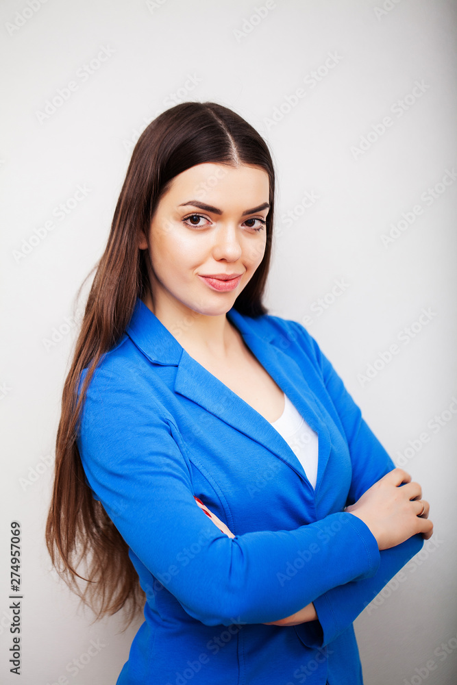 Portrait of beautiful young woman with serious look Portrait of beautiful young woman with serious look
