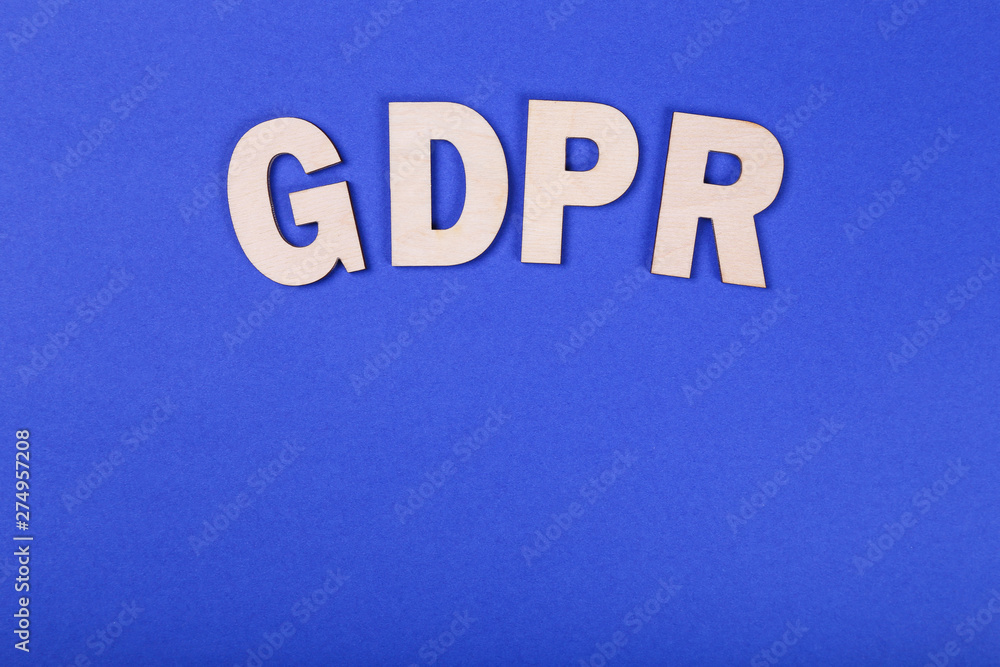 General Data Protection Regulation, GDPR on blue background General Data Protection Regulation, GDPR on blue background