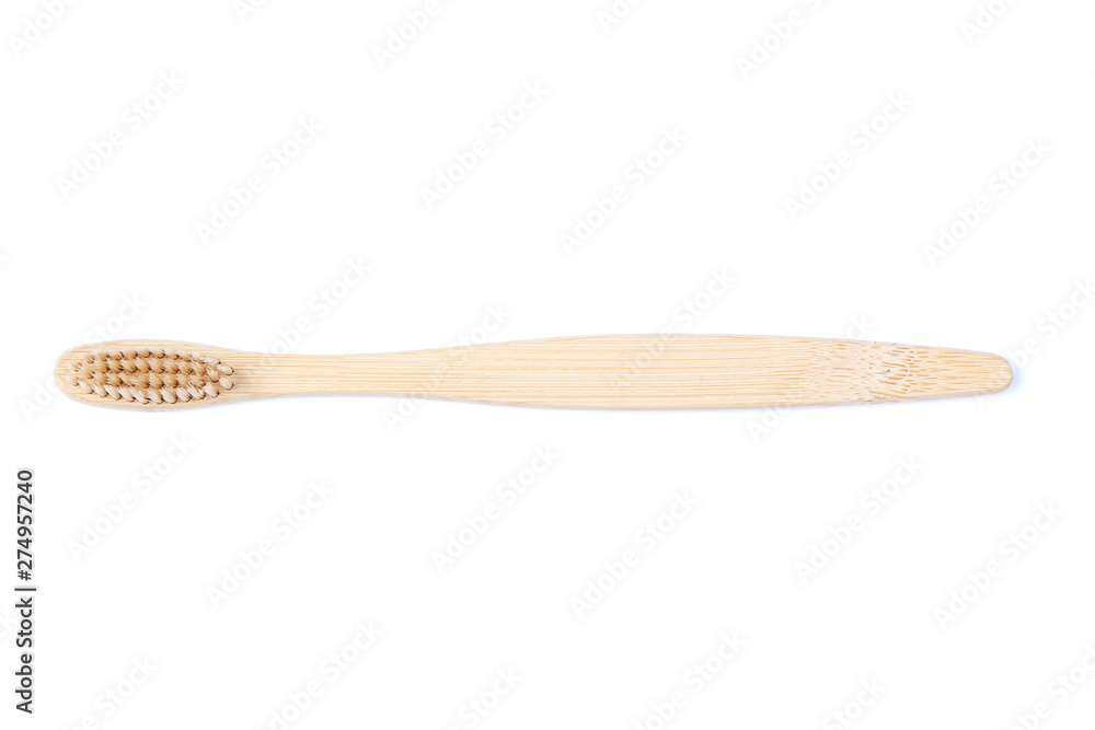 Bamboo toothbrush isolated on white background Bamboo toothbrush isolated on white background