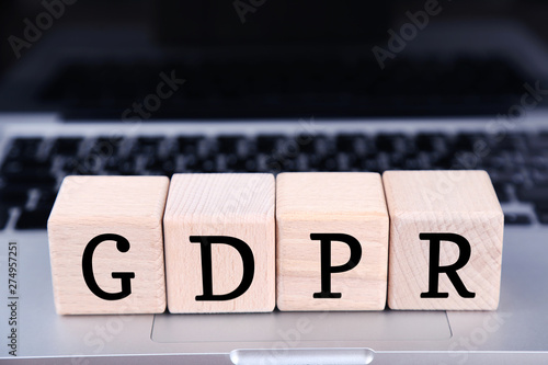 General Data Protection Regulation, GDPR with laptop