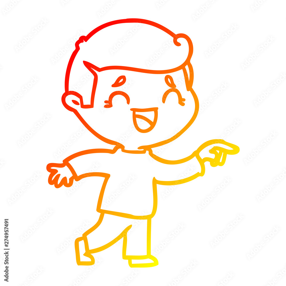 warm gradient line drawing cartoon laughing man pointing warm gradient line drawing cartoon laughing man pointing