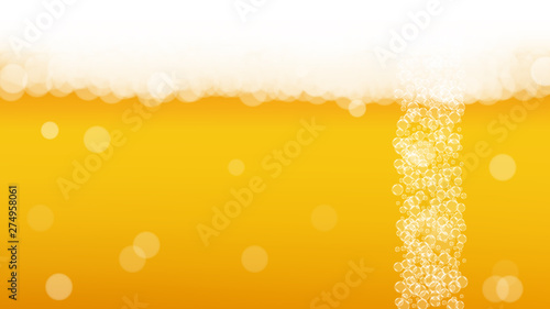 Craft beer background. Lager splash. Oktoberfest foam.