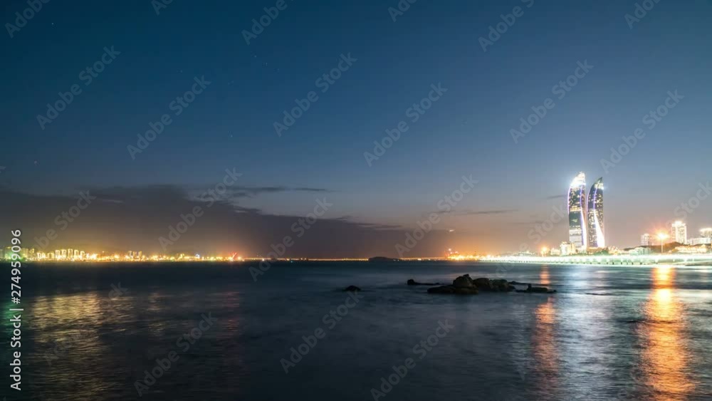 timelapse of city skyline in xiamen china timelapse of city skyline in xiamen china