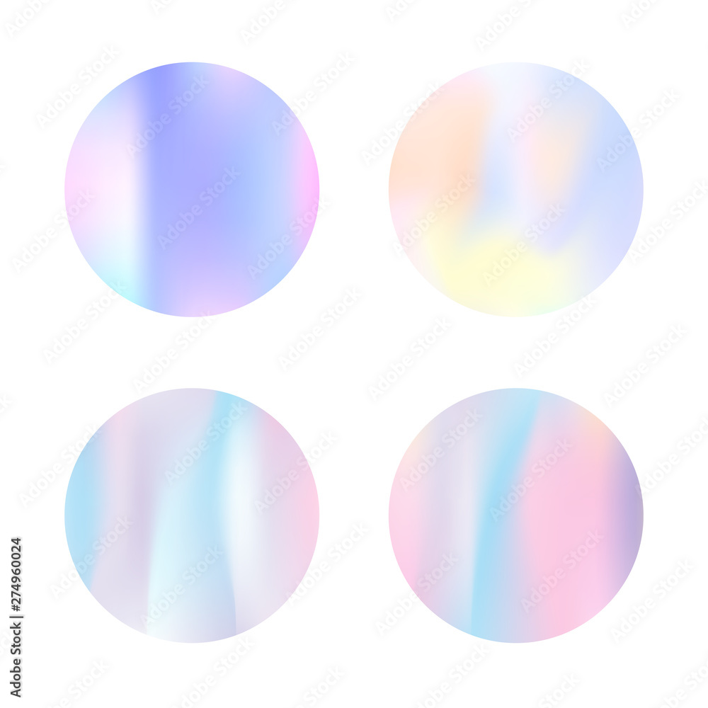 Holographic abstract backgrounds set. Holographic abstract backgrounds set.