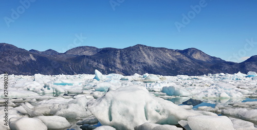 Glacier landscape Greenland  beautiful Nuuk fjord